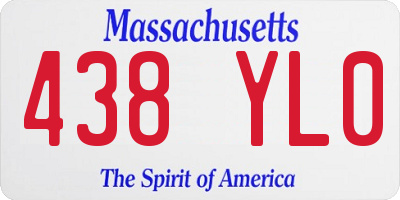 MA license plate 438YL0