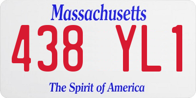 MA license plate 438YL1