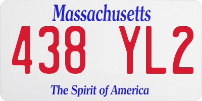 MA license plate 438YL2