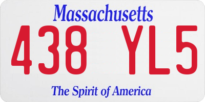 MA license plate 438YL5