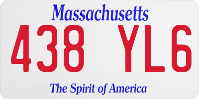 MA license plate 438YL6