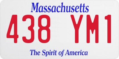 MA license plate 438YM1