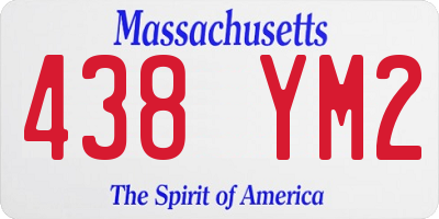 MA license plate 438YM2