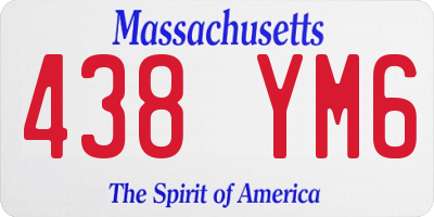 MA license plate 438YM6