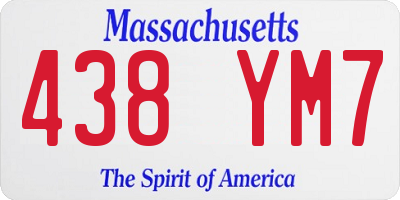 MA license plate 438YM7