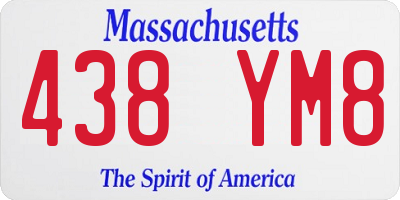 MA license plate 438YM8