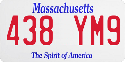 MA license plate 438YM9
