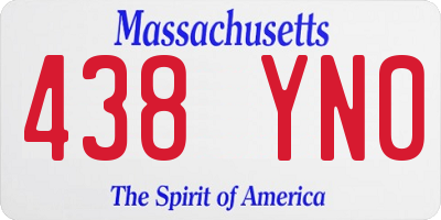 MA license plate 438YN0