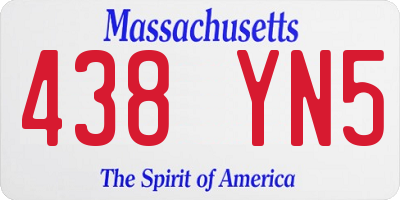 MA license plate 438YN5