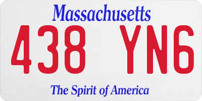 MA license plate 438YN6