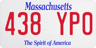 MA license plate 438YP0