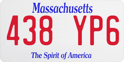MA license plate 438YP6