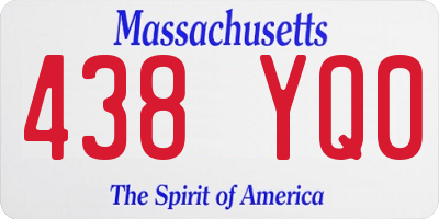 MA license plate 438YQ0