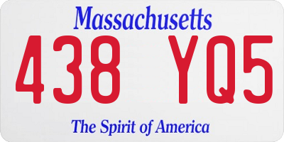 MA license plate 438YQ5