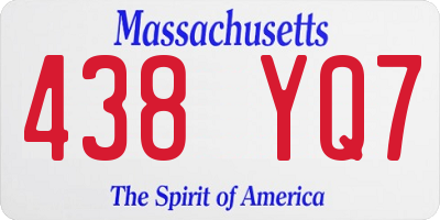 MA license plate 438YQ7