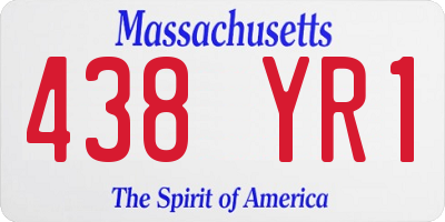 MA license plate 438YR1