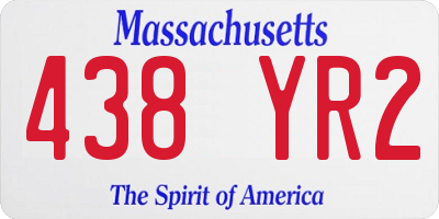 MA license plate 438YR2