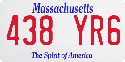 MA license plate 438YR6