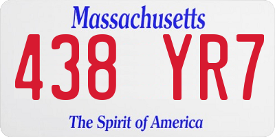 MA license plate 438YR7