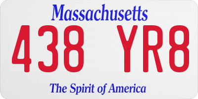 MA license plate 438YR8