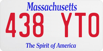 MA license plate 438YT0