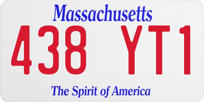 MA license plate 438YT1