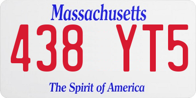 MA license plate 438YT5