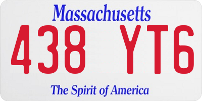 MA license plate 438YT6