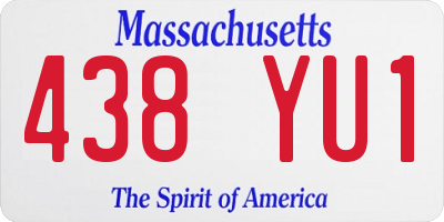 MA license plate 438YU1