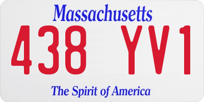 MA license plate 438YV1
