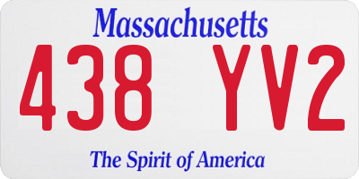 MA license plate 438YV2