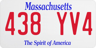 MA license plate 438YV4