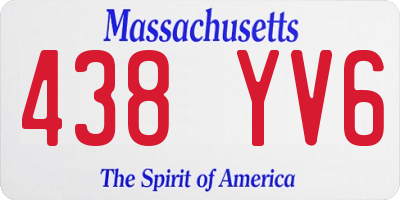 MA license plate 438YV6