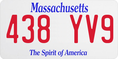 MA license plate 438YV9