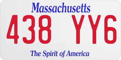 MA license plate 438YY6