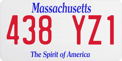 MA license plate 438YZ1