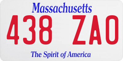 MA license plate 438ZA0