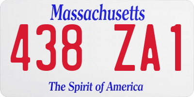 MA license plate 438ZA1