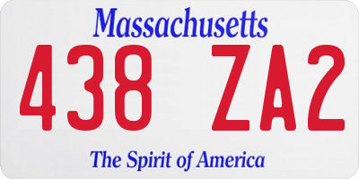 MA license plate 438ZA2