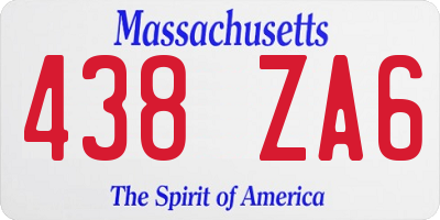 MA license plate 438ZA6