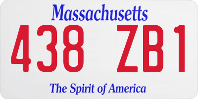 MA license plate 438ZB1
