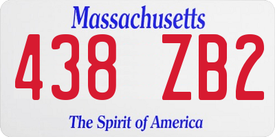 MA license plate 438ZB2
