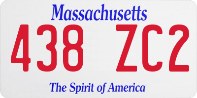 MA license plate 438ZC2