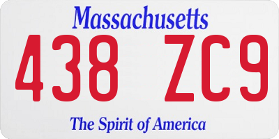 MA license plate 438ZC9