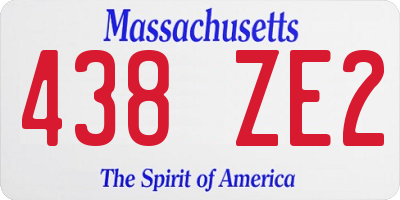 MA license plate 438ZE2