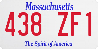 MA license plate 438ZF1
