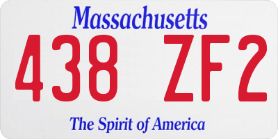 MA license plate 438ZF2