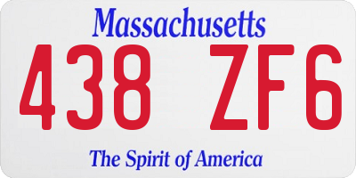 MA license plate 438ZF6