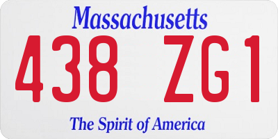 MA license plate 438ZG1
