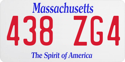 MA license plate 438ZG4